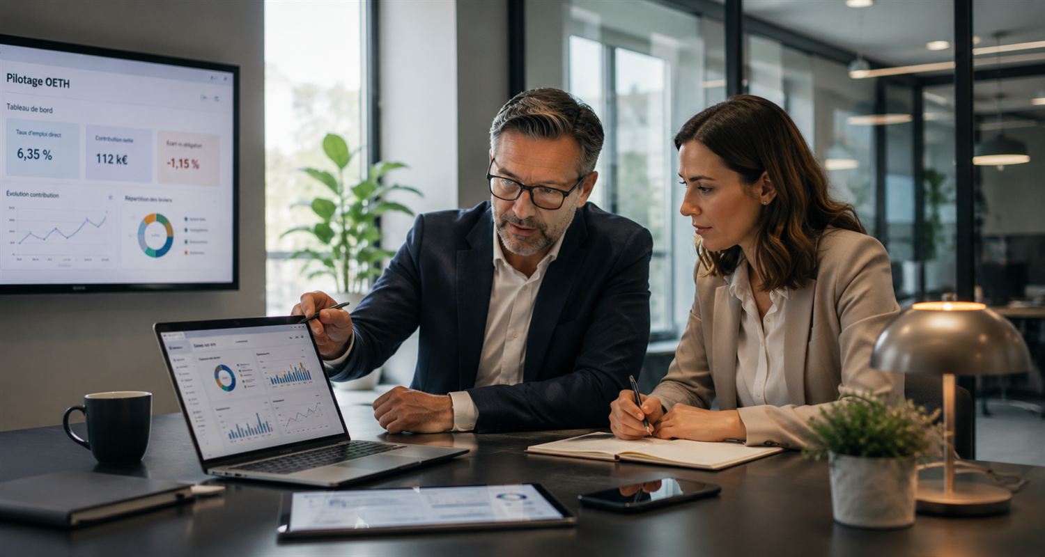 Analyse stratégique OETH avec outils numériques et indicateurs RH dans une entreprise